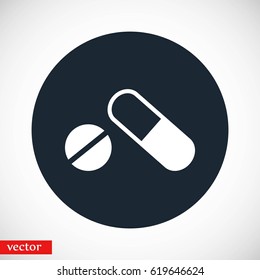 capsule vector icon, flat design best vector icon