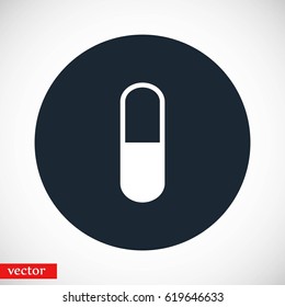 capsule vector icon, flat design best vector icon