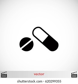 capsule vector icon, flat design best vector icon