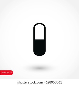 capsule vector icon, flat design best vector icon