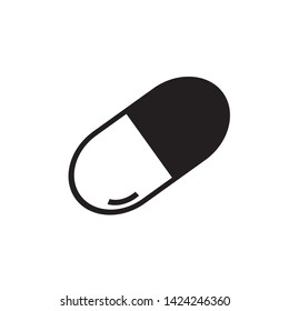 Capsule vector icon, medical icon.