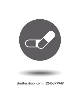 capsule vector icon, medicine icon