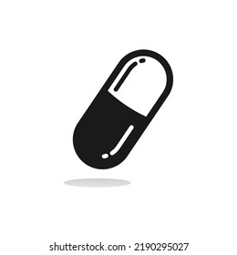 capsule vector icon, medicine icon