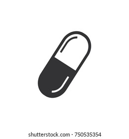 capsule vector icon, medicine icon 
