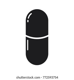 capsule vector icon, medicine icon 