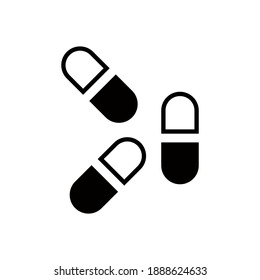 capsule vector icon, medicine icon simple design, perfect for all project