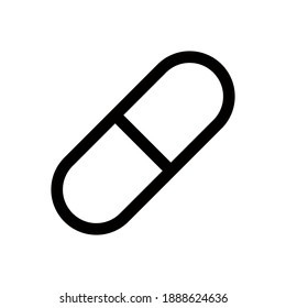 capsule vector icon, medicine icon simple design, perfect for all project