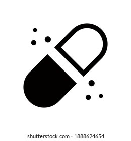 icono del vector de la cápsula, icono de la medicina diseño simple, perfecto para todo el proyecto