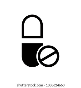icono del vector de la cápsula, icono de la medicina diseño simple, perfecto para todo el proyecto