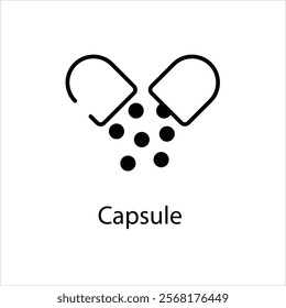 Capsule Vector icon stock illustration
