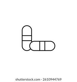 Capsule vector illustration line icon icons design