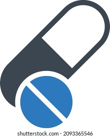 ilustración del vector de la cápsula sobre un fondo transparente. Símbolos de calidad premium. Icono vector glifos para concepto y diseño gráfico.