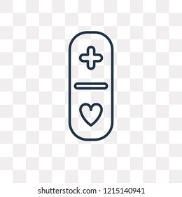 Capsule vector outline icon isolated on transparent background, high quality linear Capsule transparency concept can be used web and mobile