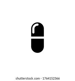 Capsule vector template illustration icon, medical icon