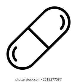 Capsule Vector Thick Line Icon For Personal And Commercial Use.
