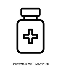 capsule vector thin line icon 