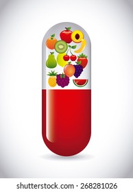 capsule vitamin design, vector illustration eps10 graphic 