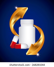 capsule vitamin design, vector illustration eps10 graphic 