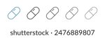 Capsules black and white vector icon