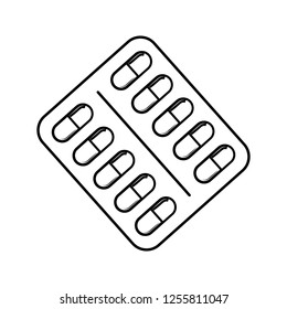 capsules in capsule icon. Element of cyber security for mobile concept and web apps icon. Thin line icon for website design and development, app development