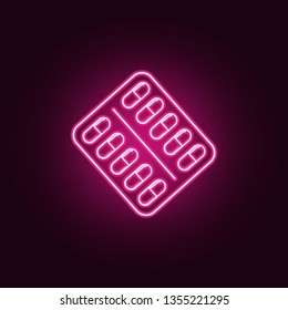 capsules in capsule icon. Elements of Medicine in neon style icons. Simple icon for websites, web design, mobile app, info graphics
