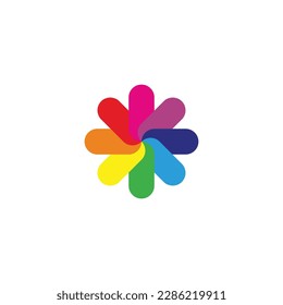 Capsules, colorful geometric symbol simple logo vector