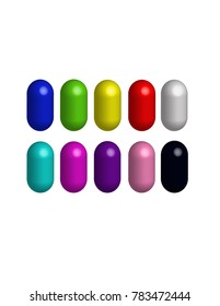 Capsules of different colors