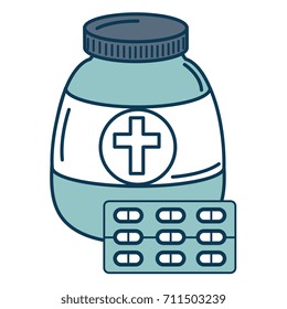 capsules drugs with bottle