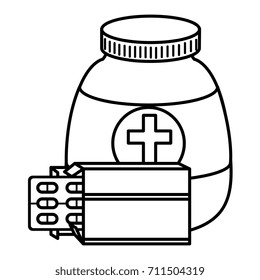 capsules drugs with bottle