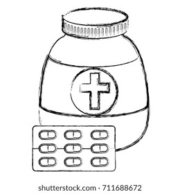 capsules drugs with bottle