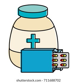 capsules drugs with bottle