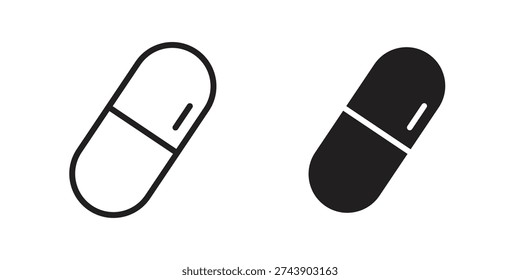 Capsules icon in editable style. Vector icon graphics