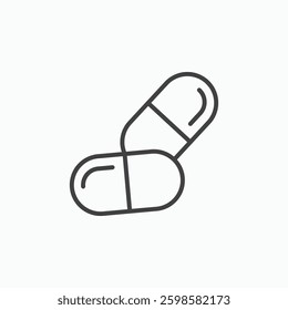 Capsules icon isolated on white background