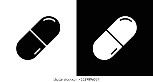 Capsules icon in solid flat trendy design style.