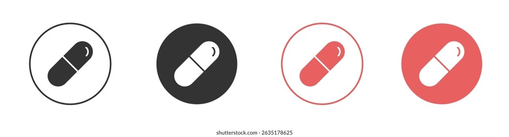 Capsules icon vector design template simple and clean style