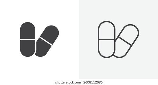 Capsules icons design. vector icons for ui designs