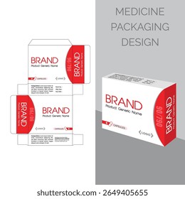 Capsules Medicine box packaging design