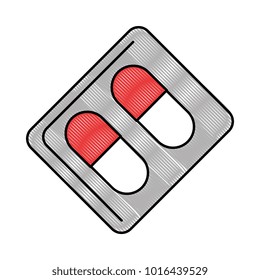 capsules medicine isolated icon
