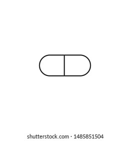 Capsules minimal line icon vector