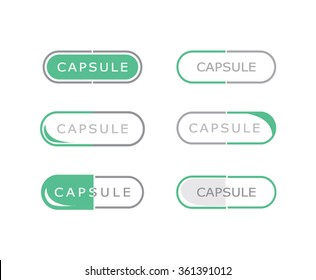 capsules symbols in vector 
