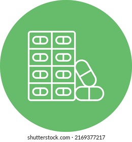 Capsules vector icon. Can be used for printing, mobile and web applications.