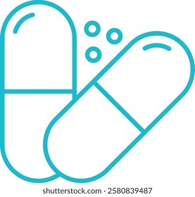 Capsules vector icon. Can be used for printing, mobile and web applications.