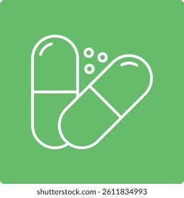 Capsules vector icon. Can be used for printing, mobile and web applications.