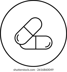 Capsules vector icon. Can be used for printing, mobile and web applications.