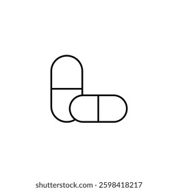 Capsules vector line icon icons design