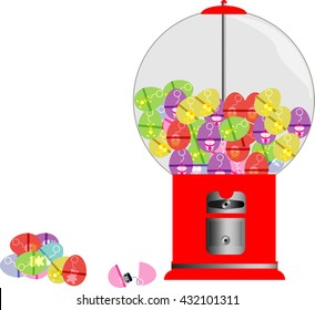 Capsule-toy Vending Machine Or Gashapon In Japanese Language