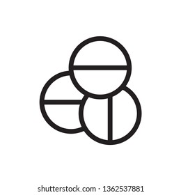 capsulle pills icon vector 