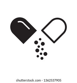 capsulle pills icon vector 