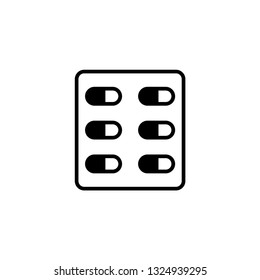 capsulle pills icon vector logo template 