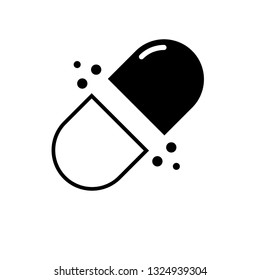 capsulle pills icon vector logo template 